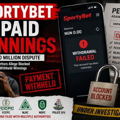 SPORTYBET UNPAID WINNINGS